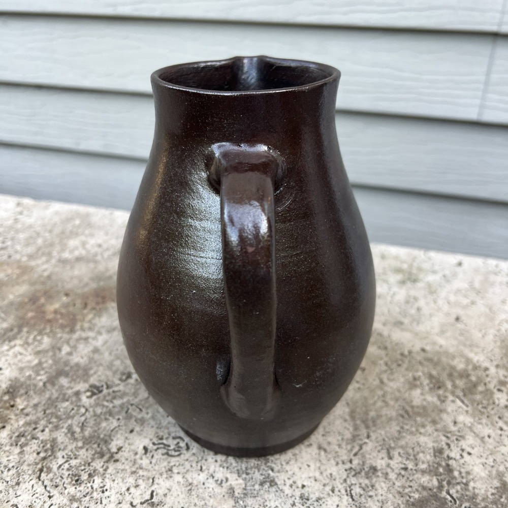 Jean Dubost Noron la Poterie France Sandstone Pottery 8.5" Pitcher Signed Vtg - Picture 3 of 9